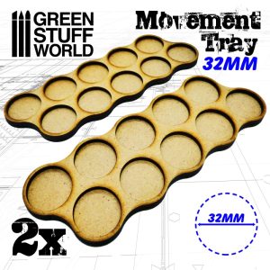 MDF Movement Trays 32mm x10 - Skirmish 1