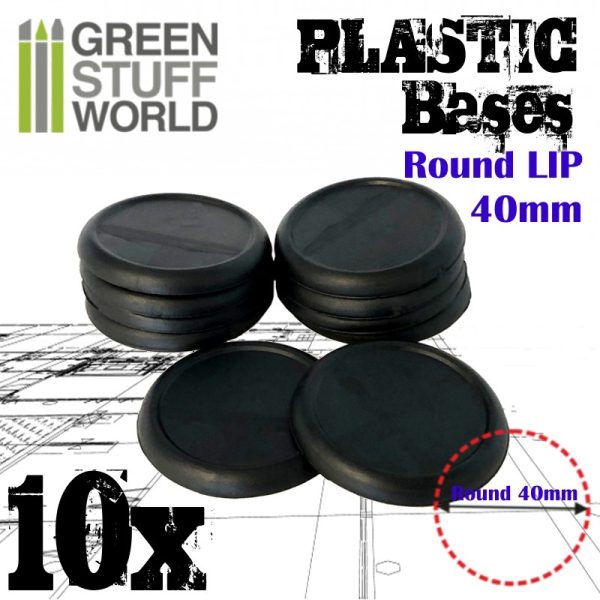 Plastic Bases - Round Lip 40mm 1