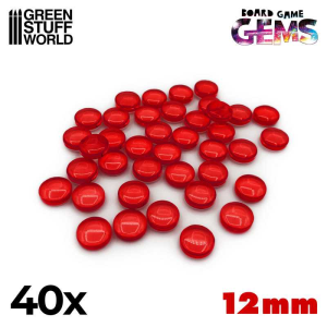 Plastic Gems 12mm: Red 1