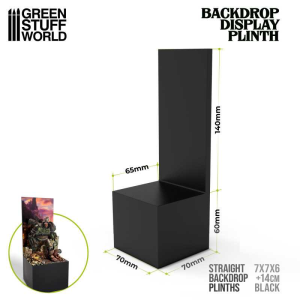 Straight Backdrop Plinths 6x6x6cm Black 1