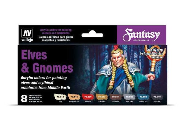 AV Vallejo Model Color Set - Elves and Gnomes (x8) 1