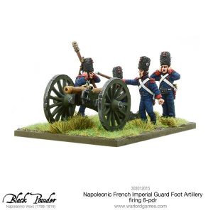 Napoleonic French Imperial Guard Foot Artillery 6-Pdr (firing) 1