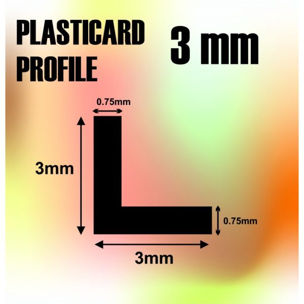 ABS Plasticard - Profile ANGLE-L 3 mm 2