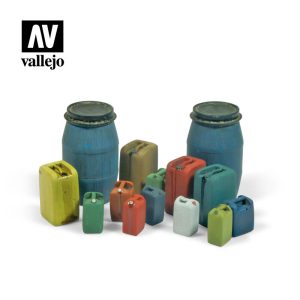 Vallejo Scenics - 1:35 Assorted Modern Plastic Drums 1