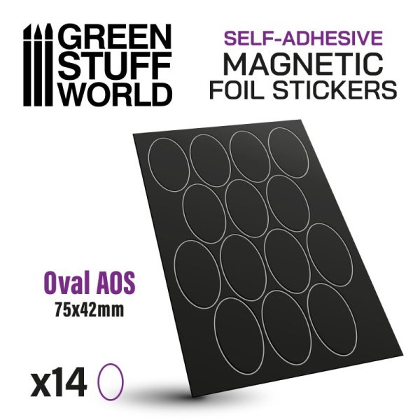 Oval Magnetic Sheet SELF-ADHESIVE - 75x42mm 1