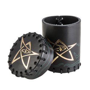 Call of Cthulhu Black & green-golden Leather Dice Cup 1