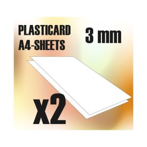 ABS Plasticard A4 - 3 mm x2 sheets 1