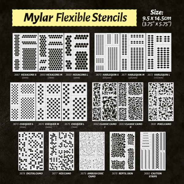 Flecible Stencils - Hexagons M (7mm) 2