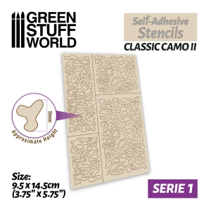 Self-adhesive Stencils - Classic Camo 2 1