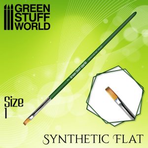 GREEN SERIES Flat Synthetic Brush Size 1 1