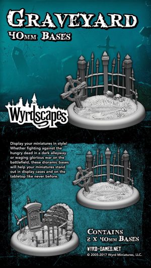 Wyrdscapes Graveyard 40mm Bases - 2 Pack 1