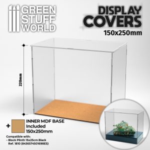 Acrylic Display Covers 150x250mm (22cm high) 1