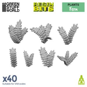 3D Printed Set: Fern leaves 1