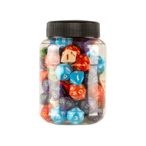 Round Jar of Classic RPG Dice (80) 1