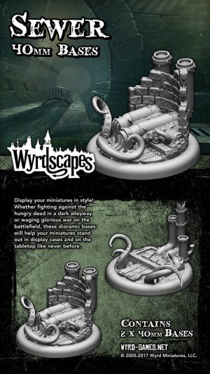 Wyrdscapes Sewer 40mm Bases - 2 Pack 1
