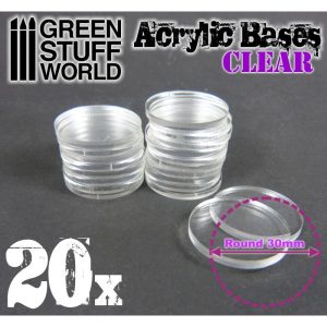 Acrylic Bases - Round 30 mm CLEAR 1
