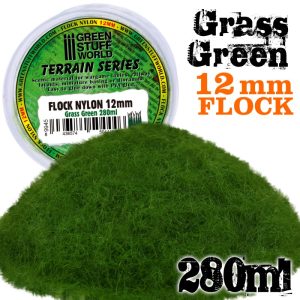 Static Grass Flock 12mm - Grass Green - 280 ml 1