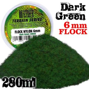 Static Grass Flock 6mm - Dark Green - 280 ml 1