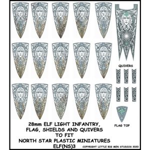 Elf Light Infantry Banner & Shields 1
