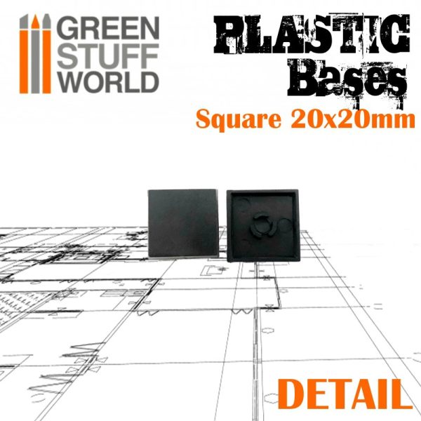 Plastic Square Bases 20x20 mm 2