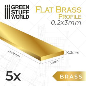 Flat Brass Profile 0.2 x 3mm 1