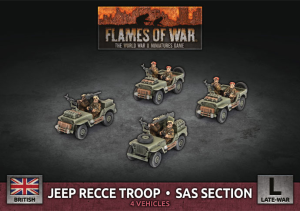 Jeep Recce Troop/SAS Section (4x Plastic) 1