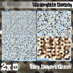 Waterslide Decals - Hex Desert Camo 1