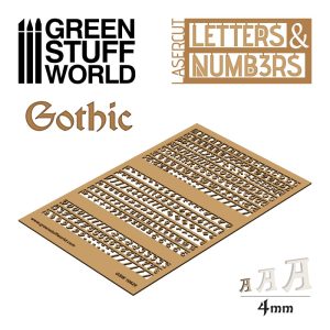 Letters and Numbers 4mm GOTHIC 1