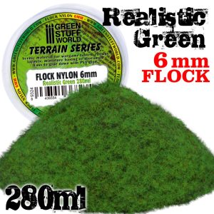 Static Grass Flock XL - 6 mm - Realistic Green - 280 ml 1