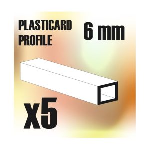 ABS Plasticard - Profile SQUARED TUBE 6mm 1