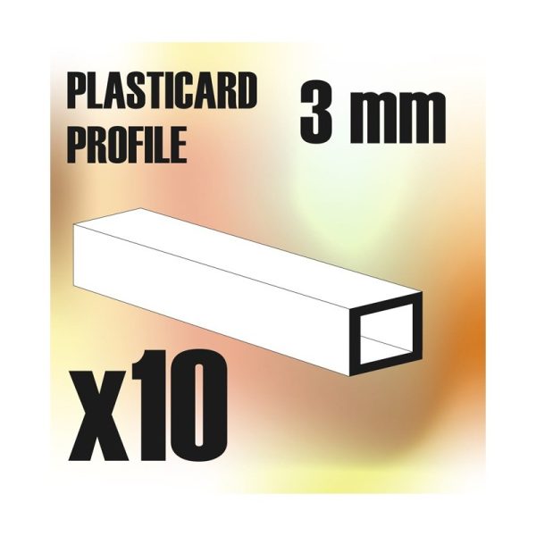ABS Plasticard - Profile SQUARED TUBE 3 mm 1