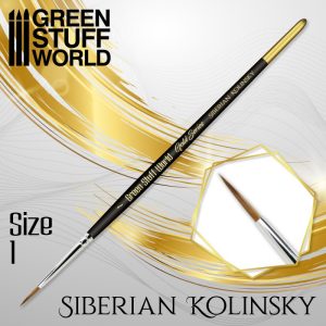 GOLD SERIES Siberian Kolinsky Brush - Size 1 1