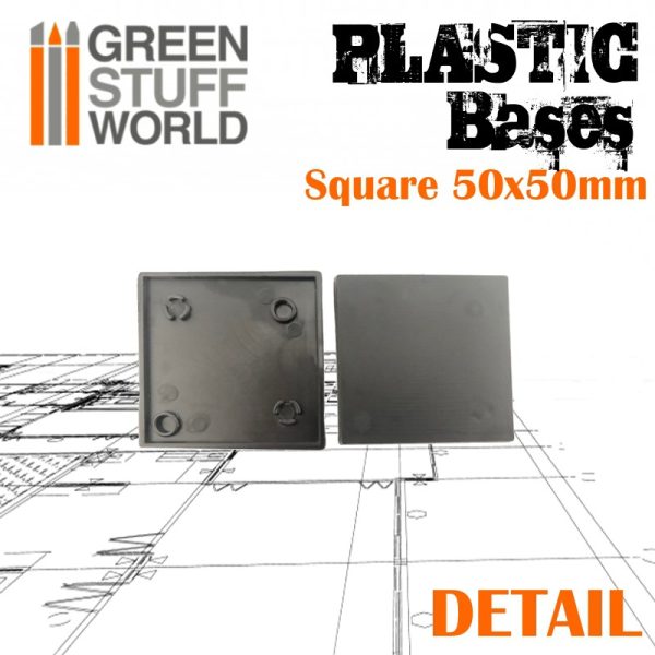 Plastic Square Bases 50x50 mm 2