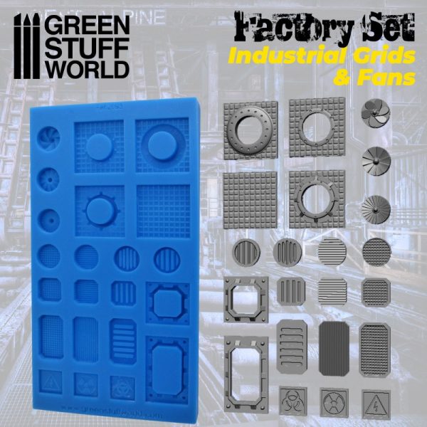 Silicone Molds - Grids and Fans 1