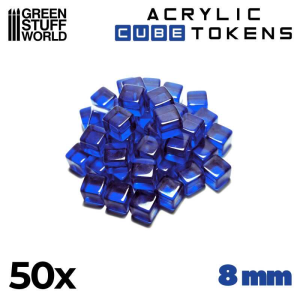 Blue Cube tokens 8mm 1