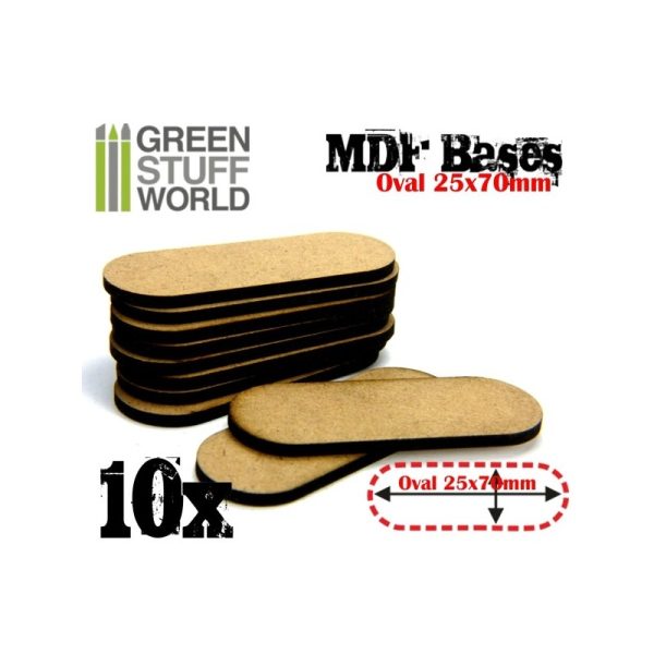 MDF Bases - Oval Pill 25x70mm 1