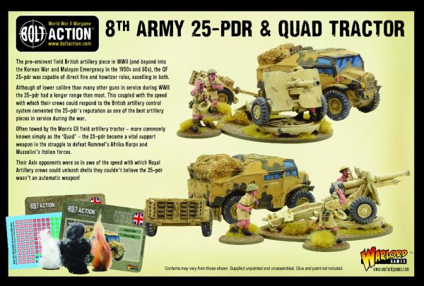 8th Army 25pdr, Quad and limber 4