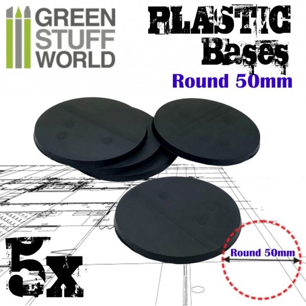 Plastic Bases - Round 50 mm BLACK 1