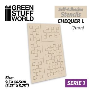 Self-adhesive stencils - Chequer L - 7mm 1