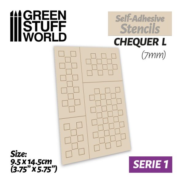 Self-adhesive stencils - Chequer L - 7mm 1