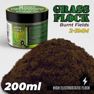 Static Grass Flock 2-3mm - BURNT FIELDS - 200 ml 1
