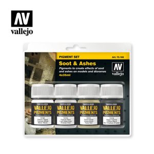 AV Vallejo Pigments Set - Soot & Ashes 1