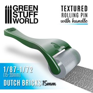 Rolling pin with Handle - Dutch Bricks 15mm 1