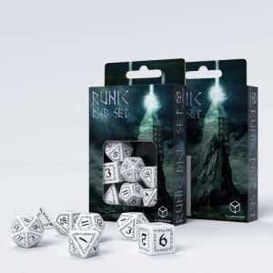 Runic White & black Dice Set (7) 1