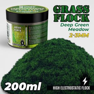 Static Grass Flock 2-3mm - DEEP GREEN MEADOW - 200 ml 1