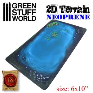 2D Neoprene Terrain - Lake with leaves 1