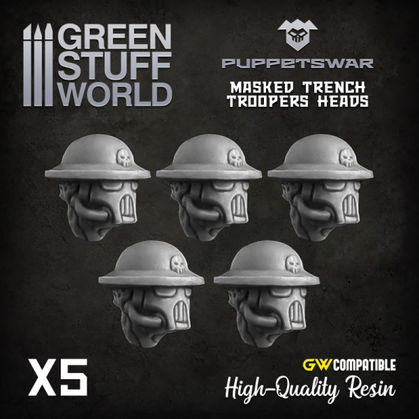 Masked Trench Troopers heads 1