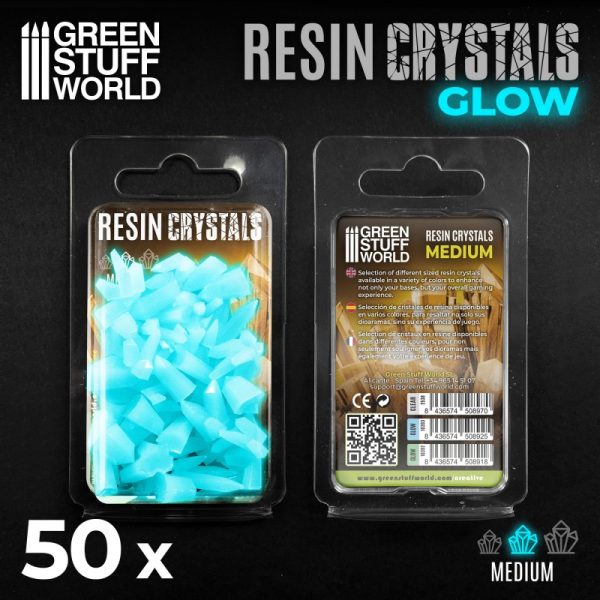 AQUA TURQUOISE GLOW Resin Crystals - Medium 3