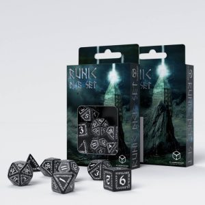 Runic Black & white Dice Set (7) 1