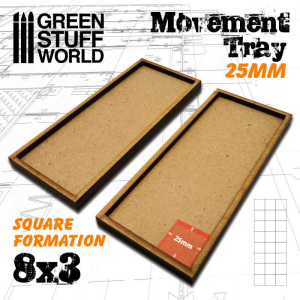 MDF Movement Trays 25mm 8x3 1